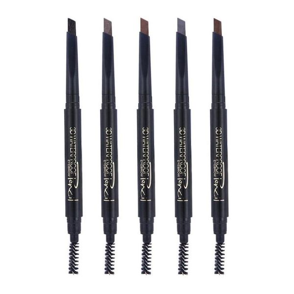 double head automatic eyebrow pencil long last eye brow liner pen w/ brush